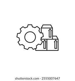 Inventory control icon Simple thin line flat symbol