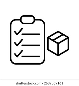 inventory control Icon. Symbol isolated on white background. vector illustration.