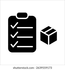 inventory control Icon. Symbol isolated on white background. vector illustration.