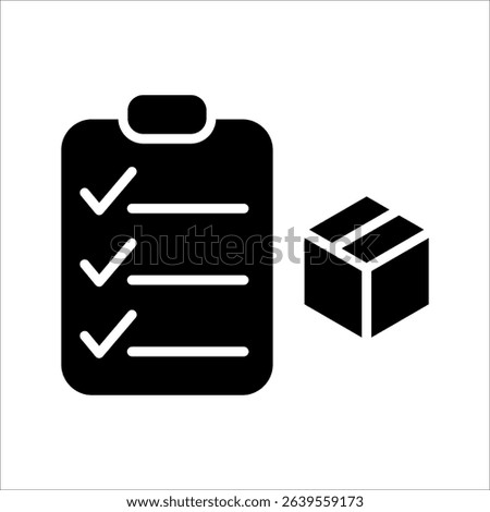 inventory control Icon. Symbol isolated on white background. vector illustration.