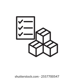 Inventory control icon Thin line art collection