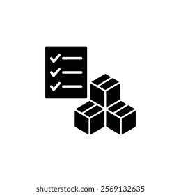 Inventory control icon Vector flat thin line illustration