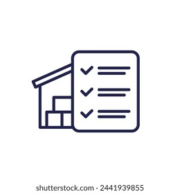 inventory control line icon on white