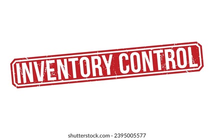 Inventurkontrolle Roter Gummi Stempel Vektordesign.
