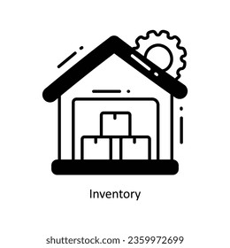 Inventory doodle Icon Design illustration. Logistics and Delivery Symbol on White background EPS 10 File