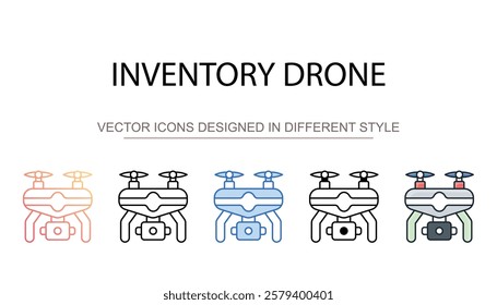 Inventory Drone icon design with white background stock illustration