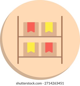 Ícone de Estilo de Círculo Plano de Inventário