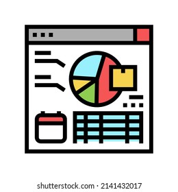 inventory forecasting report color icon vector. inventory forecasting report sign. isolated symbol illustration