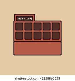 inventory Game frame in pixel art style