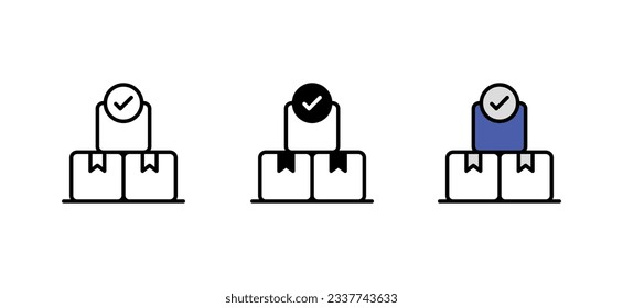 Inventory icon design with white background stock illustration