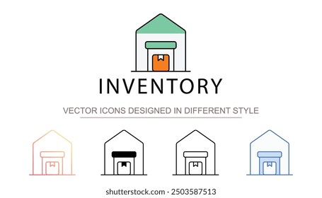 Inventory icon design with white background stock illustration