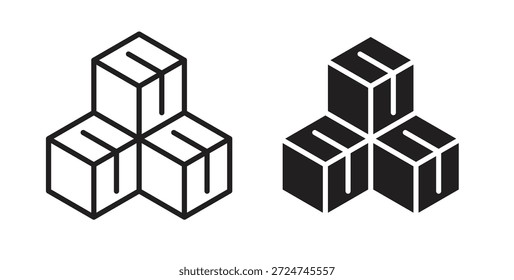 Ícone de inventário. sinal plano preenchido para conceito móvel e design da Web