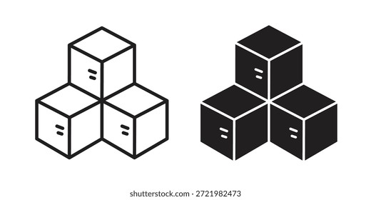 Ícone do inventário ícone simples plano. Versão linear - stock vetor.