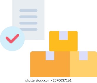 Inventory Icon Flat Vector Illustration