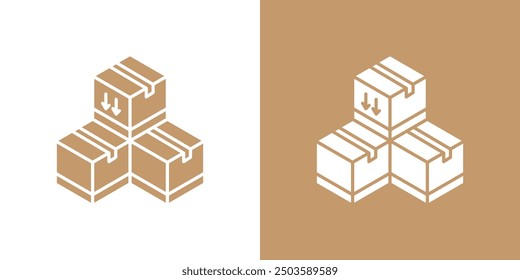 Inventory icon Flat vector set outline