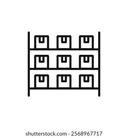 Inventory icon Isolated flat vector in outline