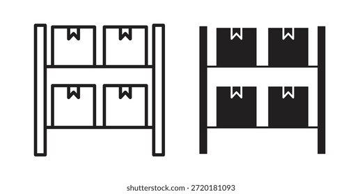 Ícone de inventário no design de linha. Vetor de ícone simples