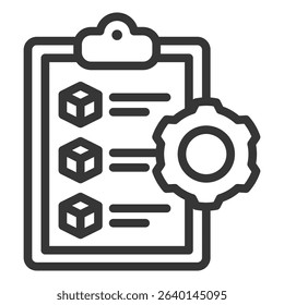 Inventory Icon Lineal Style Vector Illustration