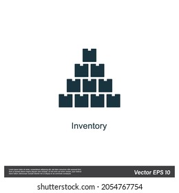 inventory icon logistic symbol simple design element