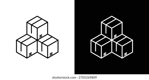 Ícone de inventário designs de logotipos. conjunto de design de ícone moderno
