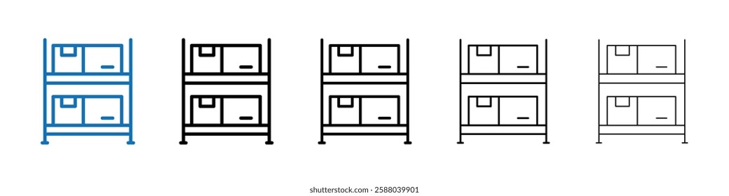 Inventory icon Outline vector logo for web ui