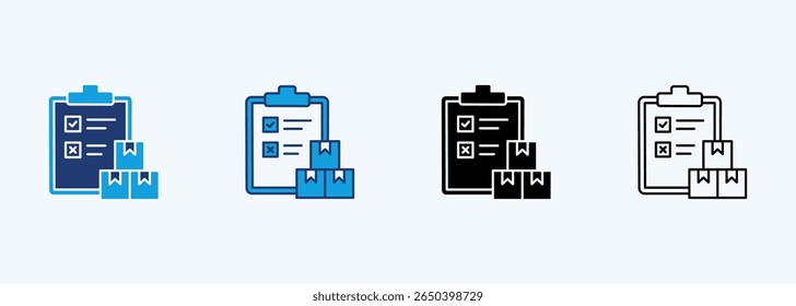 Conjunto de Ícones de Inventário Coleção de Vários Estilos