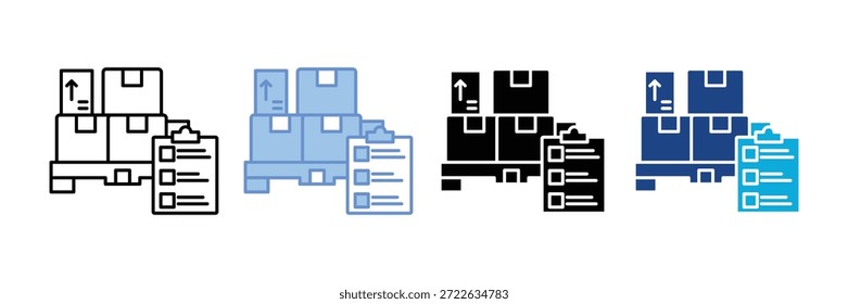 Conjunto de iconos de inventario Colección de estilos múltiples
