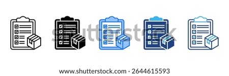 Inventory icon set multiple style collection