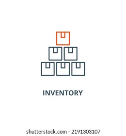 Inventory icon with simple element illustration concept symbol design used for web and mobile