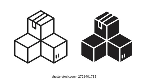 Ícone de inventário do modelo. Conjunto de gráficos vetoriais de ícones