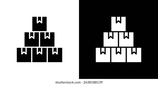 Inventory icon Vector in flat style. Collection silhouettes