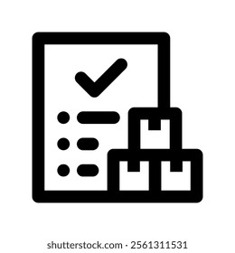 Inventory icon vector illustration. Simple line style