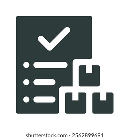 inventory icon vector illustration. Simple fill style	 