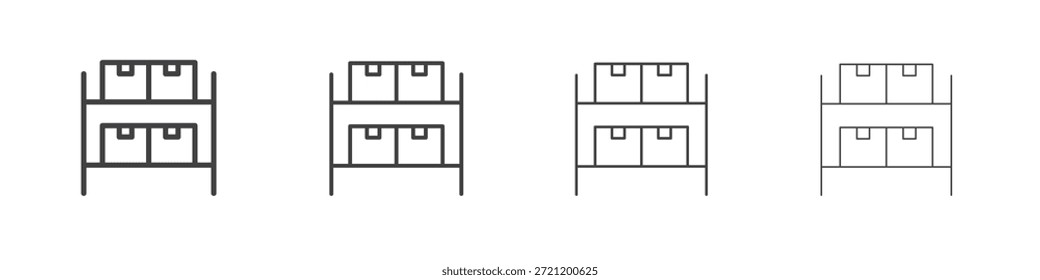 Ícones de inventário para design gráfico e web.