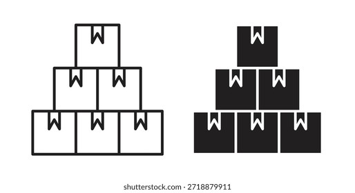 Conjunto de iconos de inventario aislado en Ilustración vectorial plana de fondo blanco.