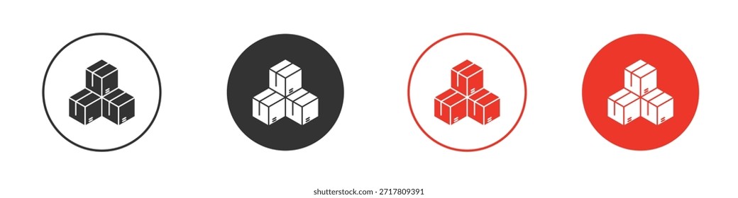 Ilustração de vetor de silhueta plana simples com ícones de inventário