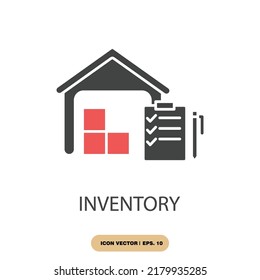 inventory icons  symbol vector elements for infographic web