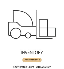 inventory icons  symbol vector elements for infographic web