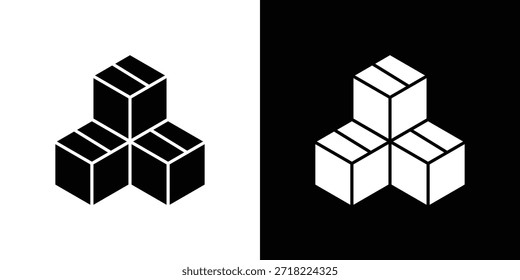 Ícones de inventário. Pixels de símbolo de ilustração de modelo de vetor perfeitos