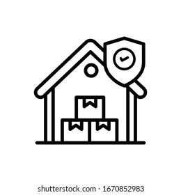  Ilustración del vector de seguro de inventario. EPS 10