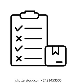inventory list icon with white background vector stock illustration