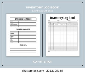 Inventory Log Book KDP Interior