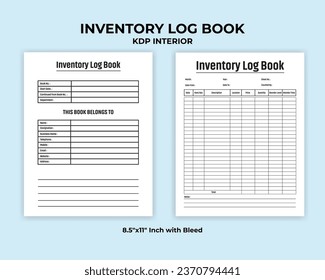 Inventory Log Book KDP Interior