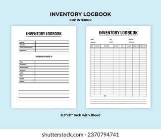 Inventory Logbook KDP Interior template