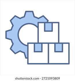 Ilustração do vetor de ícone azul do Inventory Management