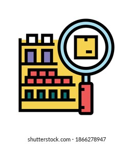 vector de icono de color de administración de inventario. signo de administración de inventario. ilustración de símbolo aislado
