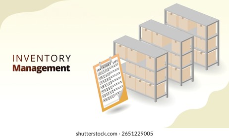 conceito de gerenciamento de inventário. ilustração vetorial do conceito de gerenciamento da cadeia de suprimentos.