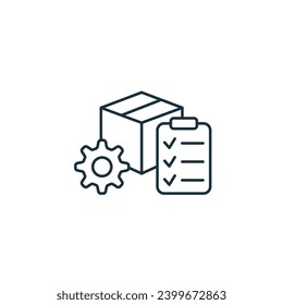 Inventory management icon. Monochrome simple sign from operation management collection. Inventory management icon for logo, templates, web design and infographics.
