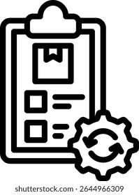 Ilustração de Vetor de Estrutura de Tópicos de Ícone do Inventory Management