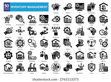  Inventory Management icon pack collection set

